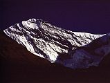 408 Ganagapurna From Annapurna Sanctuary Gangapurna (7455m) became visible on the way towards Machapuchare Base Camp.